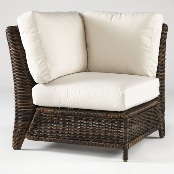 Charlton Home® Corner Patio Chair with Sunbrella Cushions Wayfair